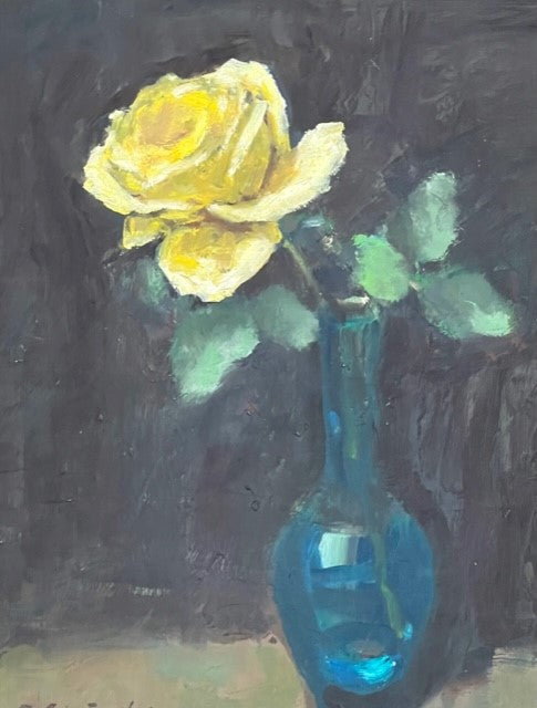 Gmünder Paul, «Gelbe Rose auf dunklem Grund» 604