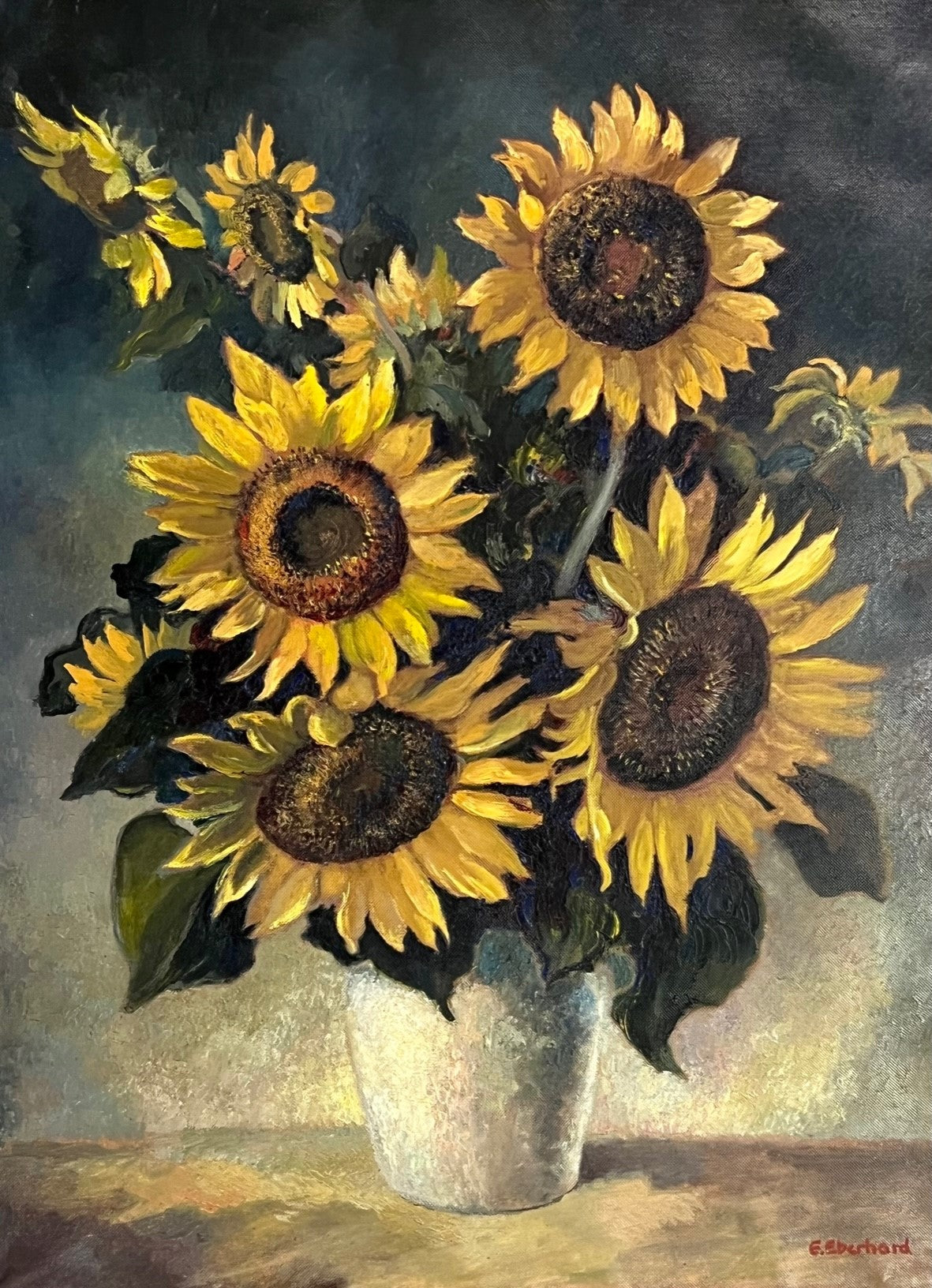 Eberhart Ernst, «Stillleben mit Sonnenblumen» 712