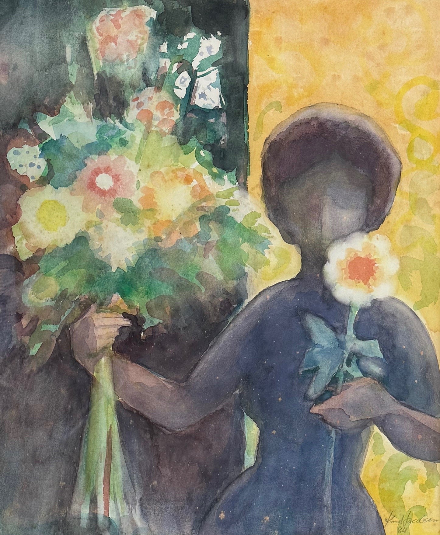 Jacobsen Knud, «Frau mit Blume und Blumestrauss» 955 (bereits verkauft)