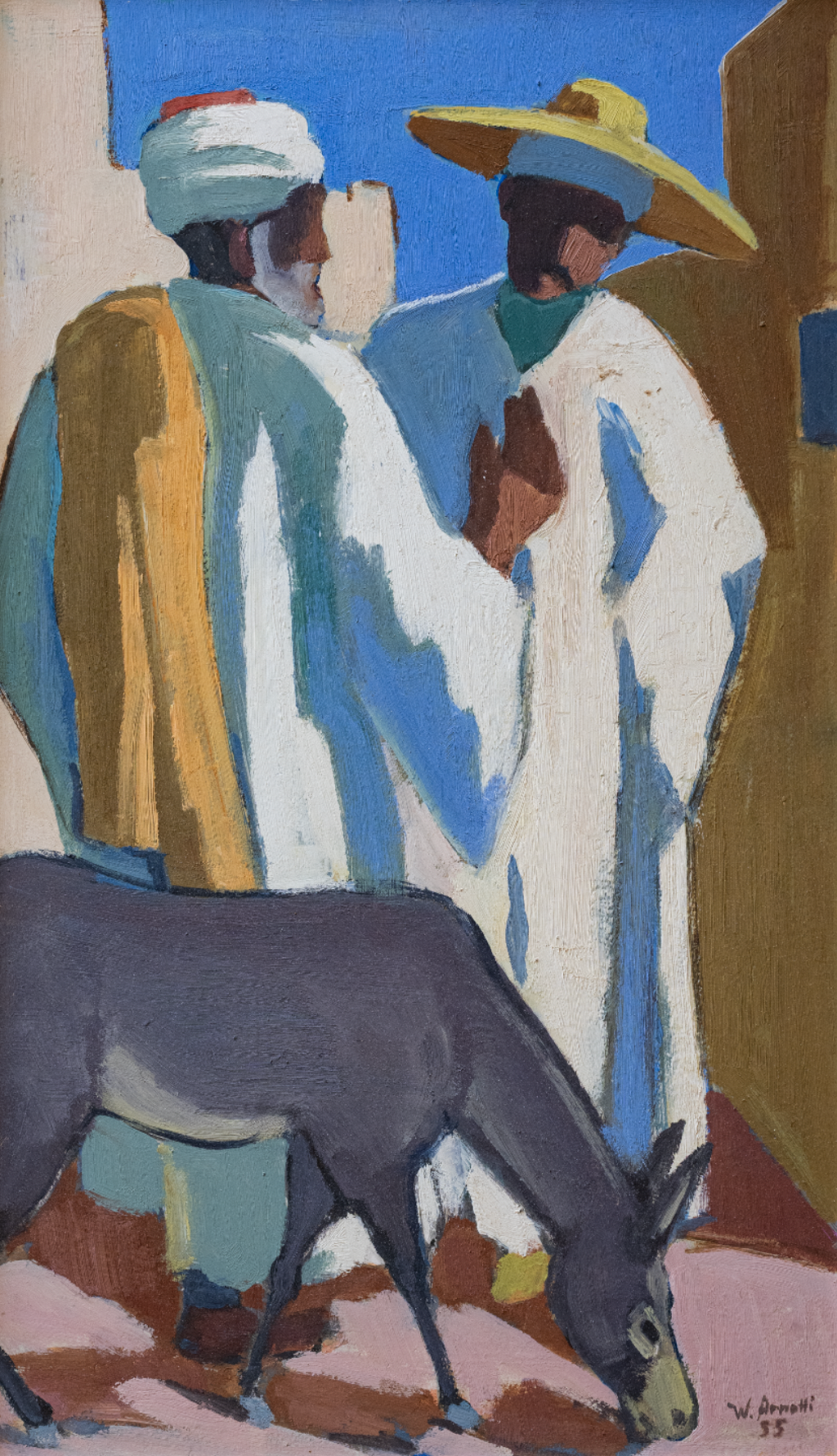 Arnotti Walter, Arabische Männer mit Esel, 1094