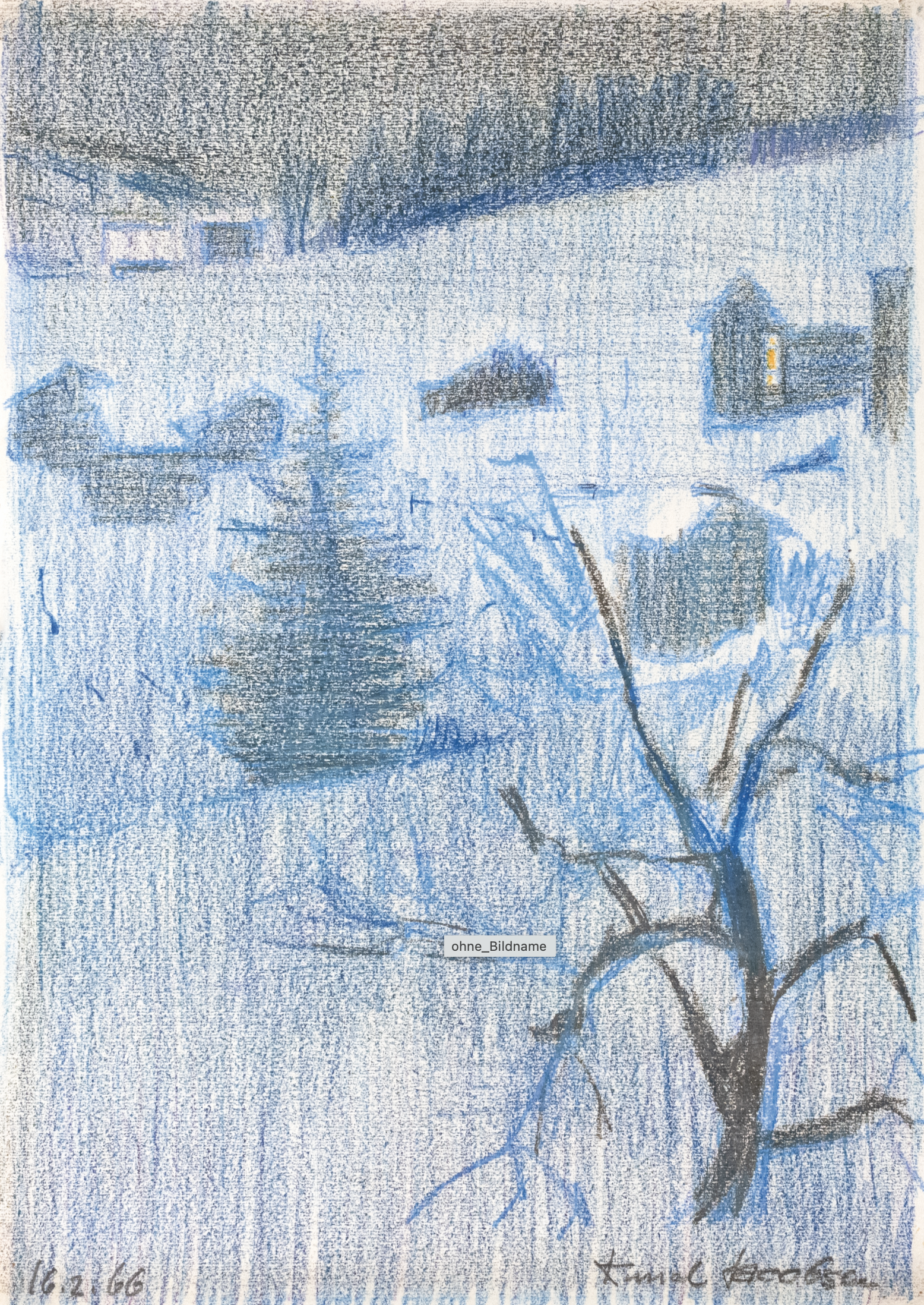 Knud Jacobsen  "Winter in Grächen"