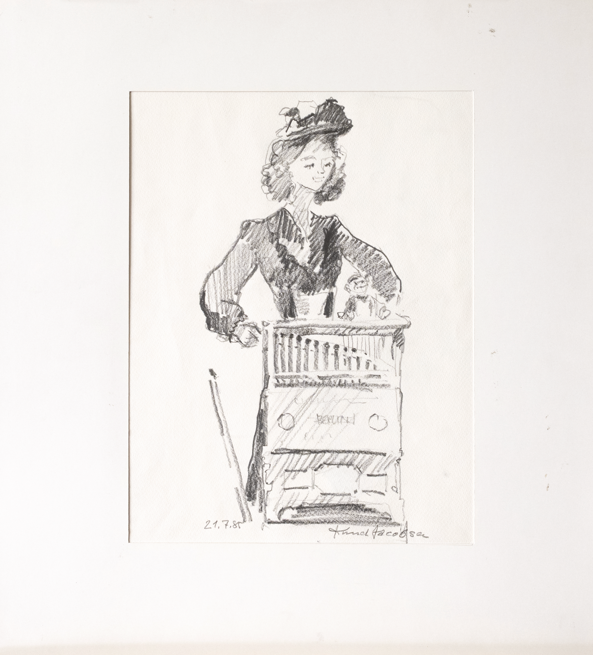 Knud Jacobsen  "Dame mit Drehorgel"