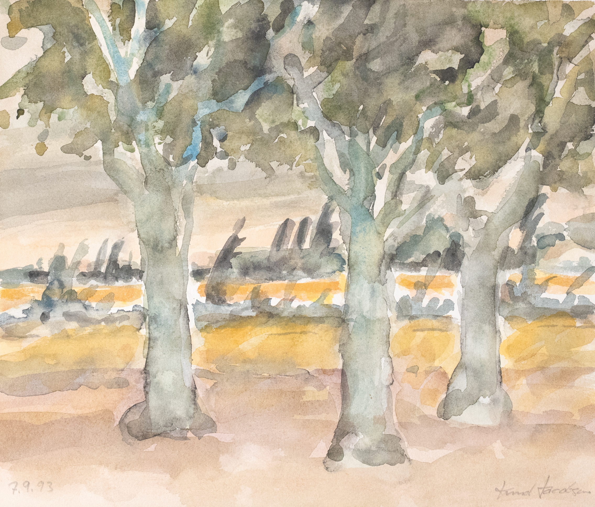 Knud Jacobsen  "Drei Bäume"