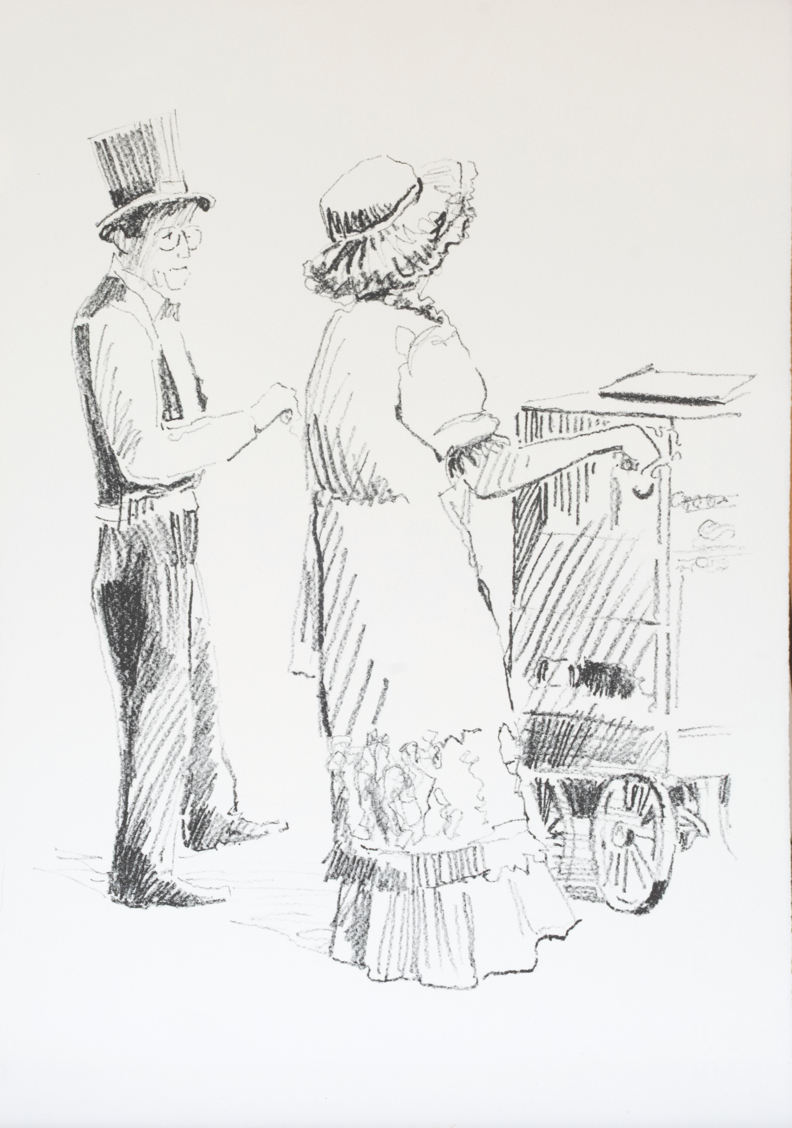 Knud Jacobsen  "Drehorgel Paar"