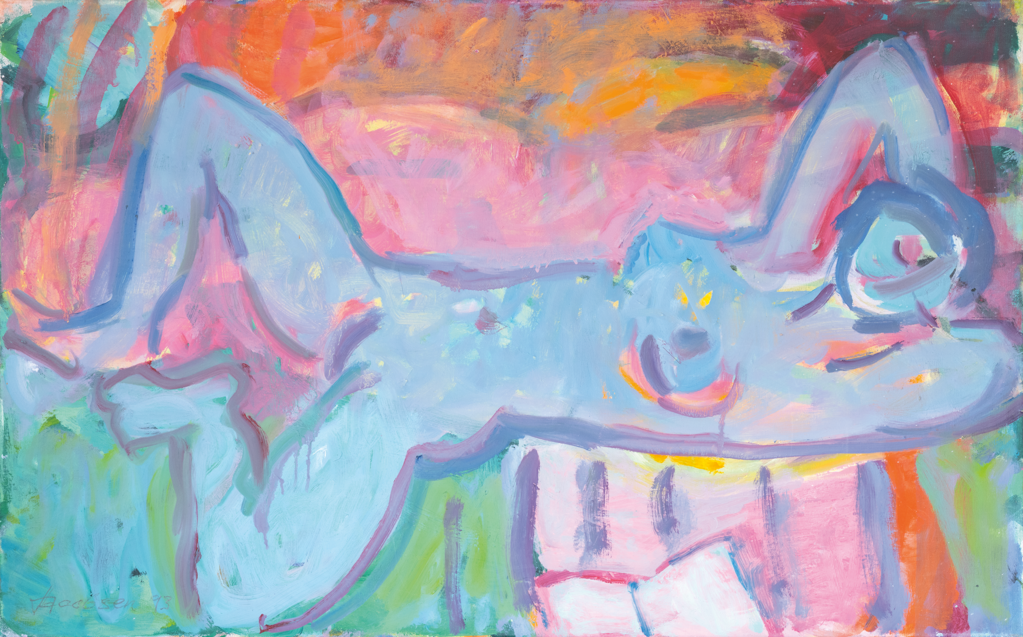 Knud Jacobsen  "Blauer Akt"