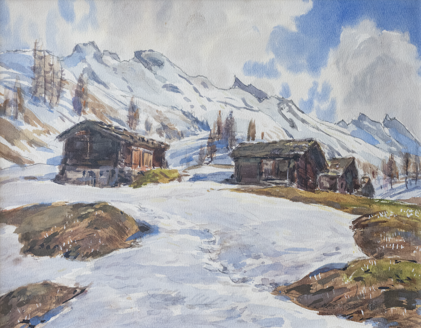 Christener K., Alp im Schnee, Wallis, 1098