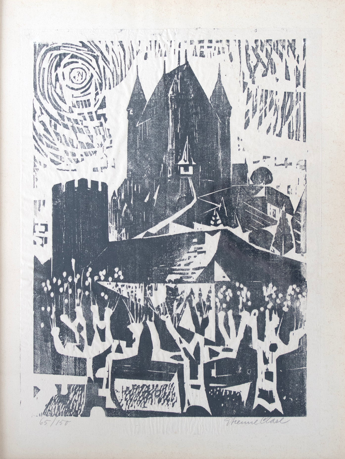 Etienne Clare, Schloss Thun, schwarz/weiss, 1230