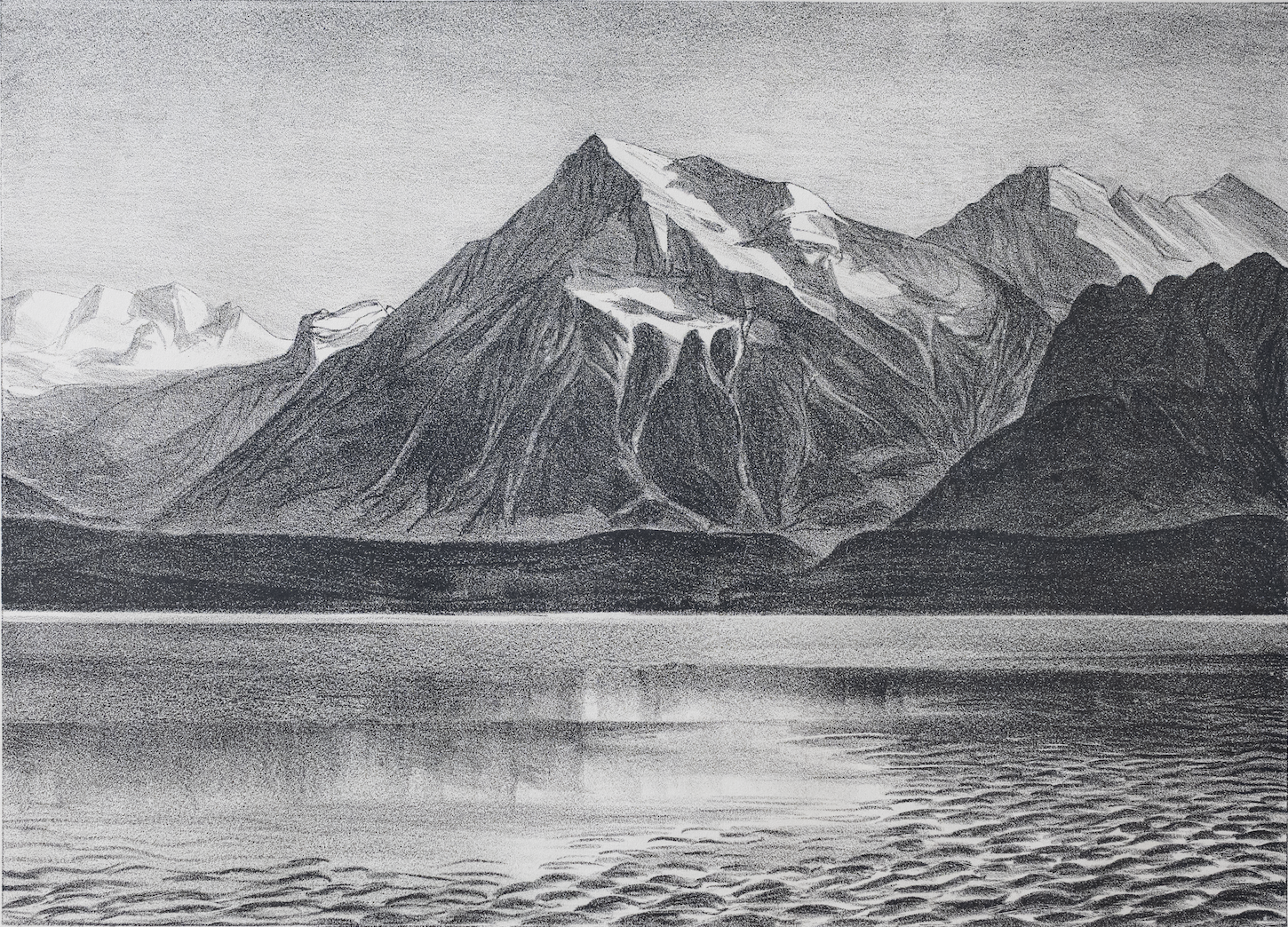 Clare Etienne, Thunersee mit Niesen, 1105