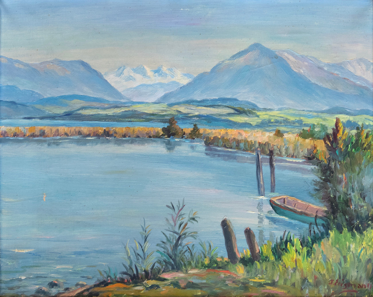 Erismann F., Thunersee mit Niesen, 1235