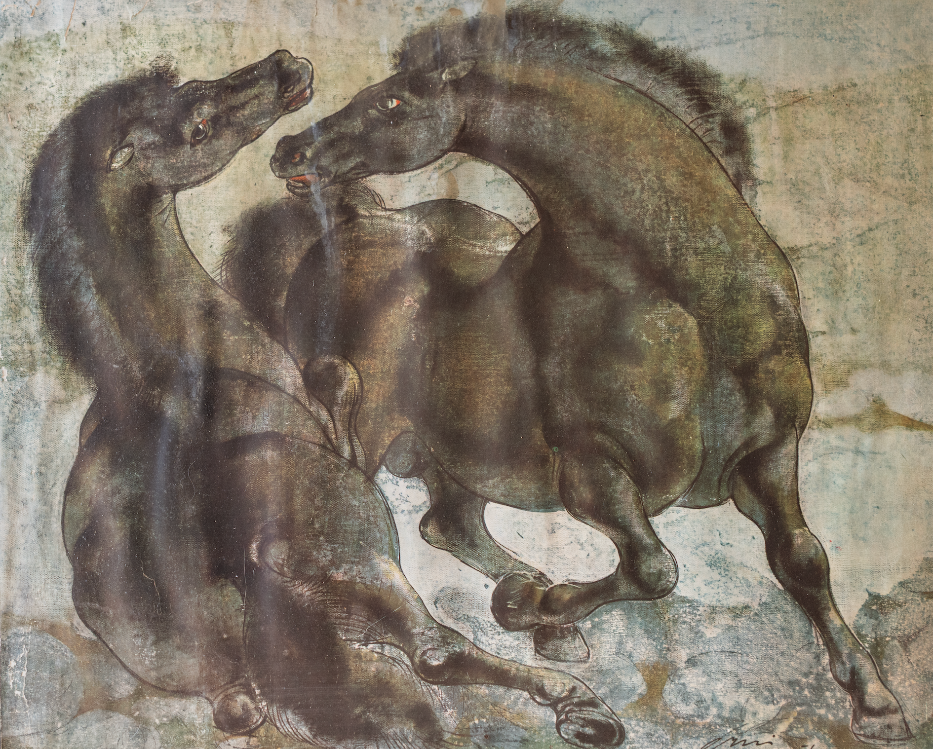 Erni Hans, Zwei Pferde 1951, 1090