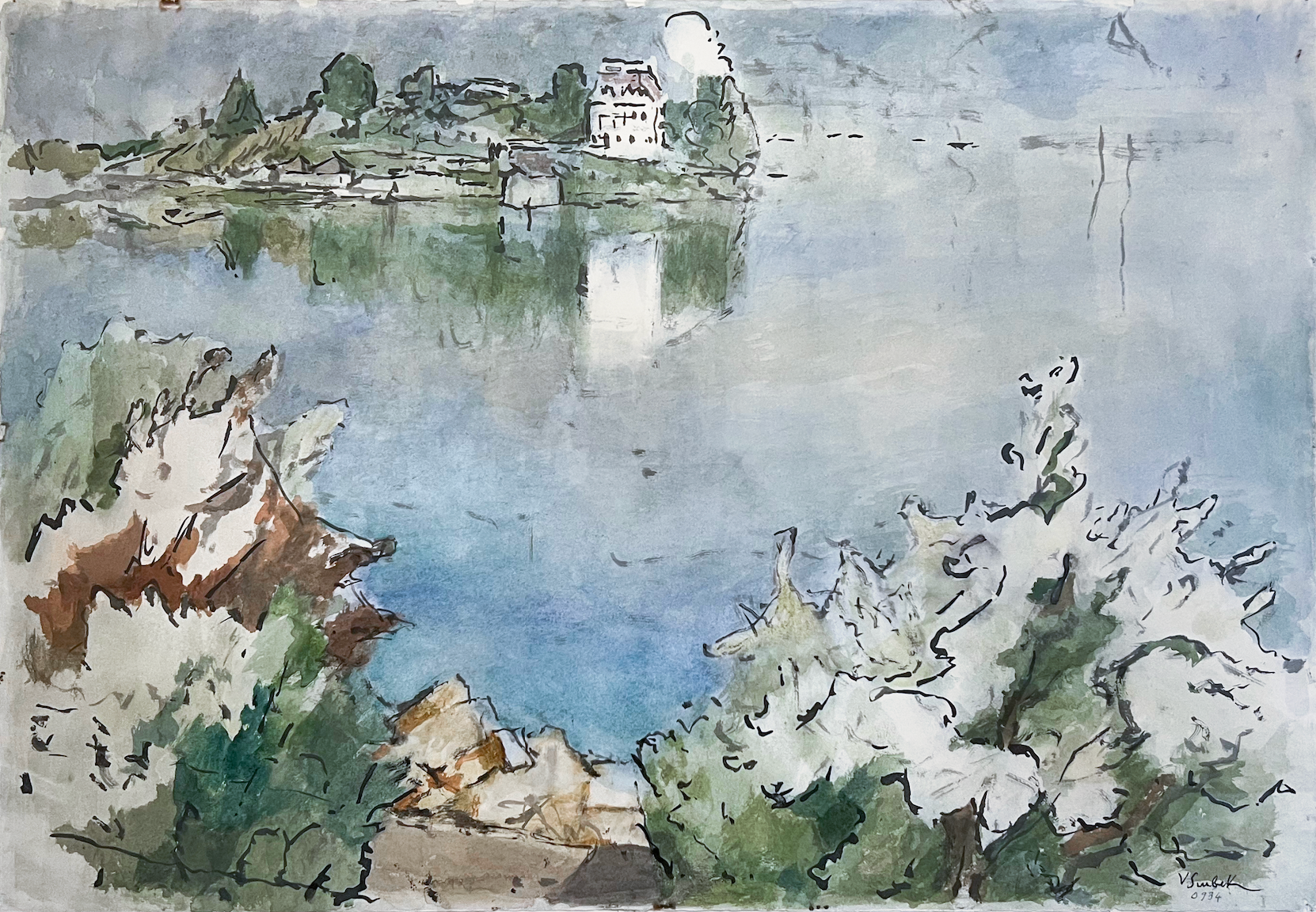 Surbek Victor, Brienzersee, lseltwald, September 1934, 1072