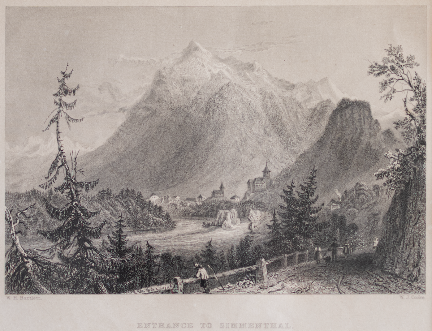 W.H.Bartlett / W.J.Cooke, Entrance to Simmenthal, 1175