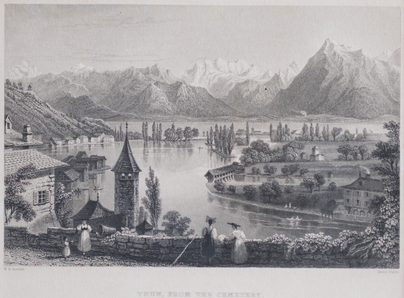 W.H.Bartlett / W.J.Cooke, Thun from the Cemetery, 1176