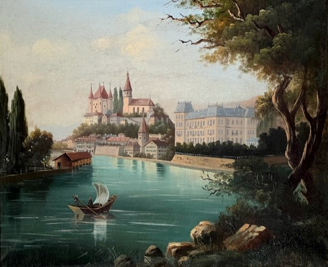 Unbekannt, «Ansicht Thun mit Schloss und Kirche» 586