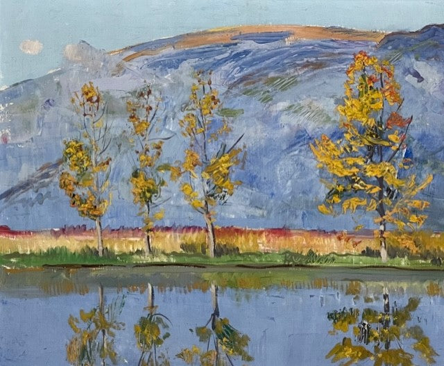 Bandi Hans, «Bäume mit Spiegelung im See» 587