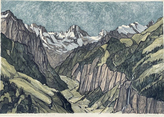 Diggelmann Alex Walter, «Lauterbrunnental mit Breithorn», (bereits verkauft)