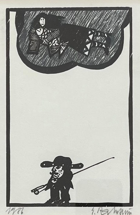 Ramseier Ernst, «Frau mit Fisch auf Wolke», (bereits verkauft)